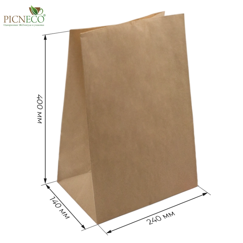 товар Крафт пакет с прямоугольным дном, 240*140*400 мм, 70 г/м KPD024